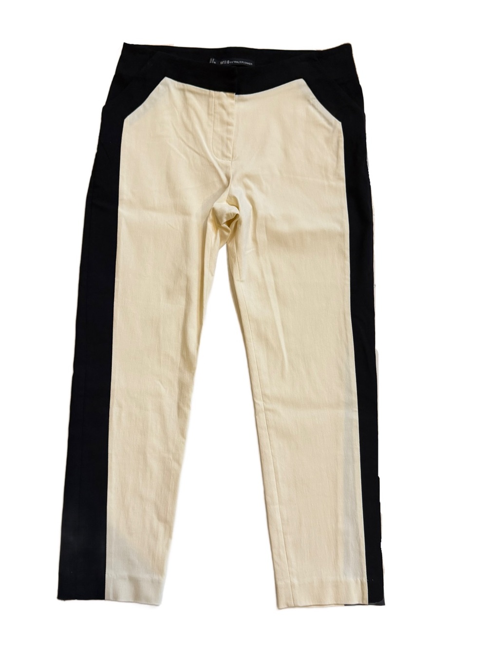 W118 by Walter Baker Sleek Ponte Knit Fitted Tuxedo Style Pants - Size 6